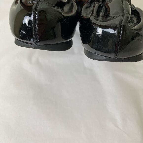 Tory Burch Reva Patent Leather Ballet Flat Size 7 Black Career Classic Timeless - Picture 13 of 13